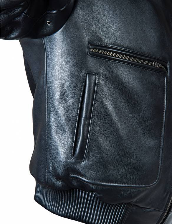 TOP GUN 2 FLIGHT LEATHER JACKET BLACK