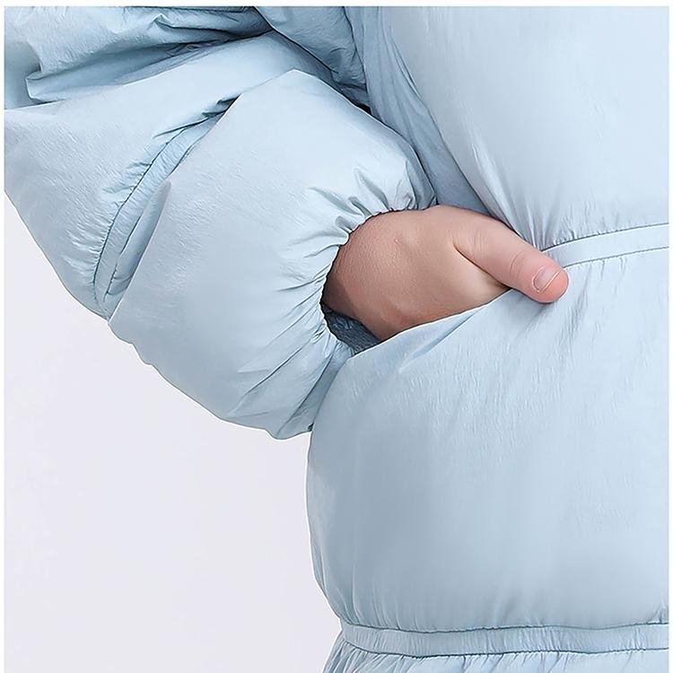 Mid Length Light Grey Women's Down Jacket