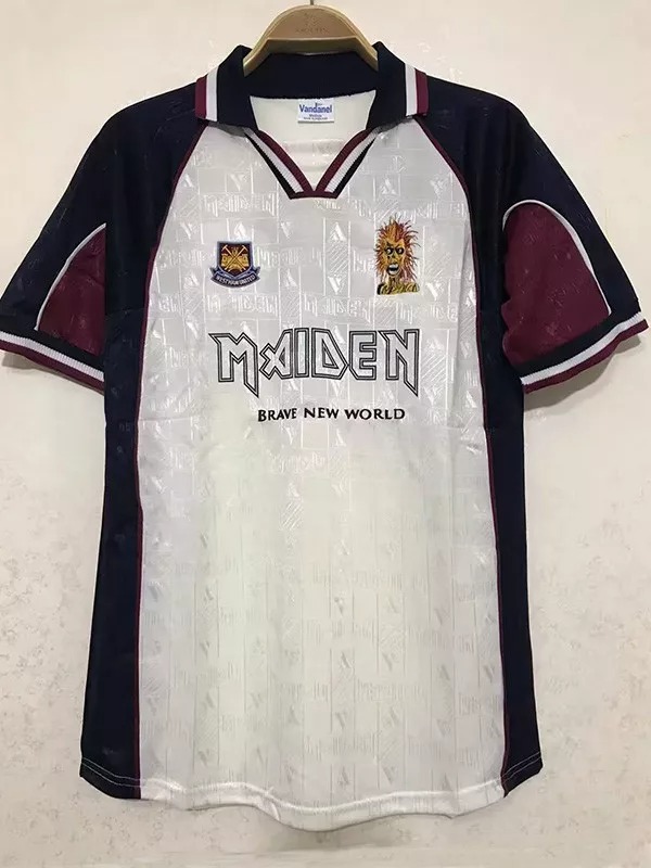 1999 West Ham #7 Iron Maiden Away Retrot Soccer Jersey