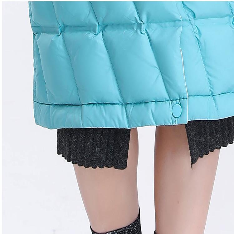 Longer Jadeite Green Women's Down Jacket