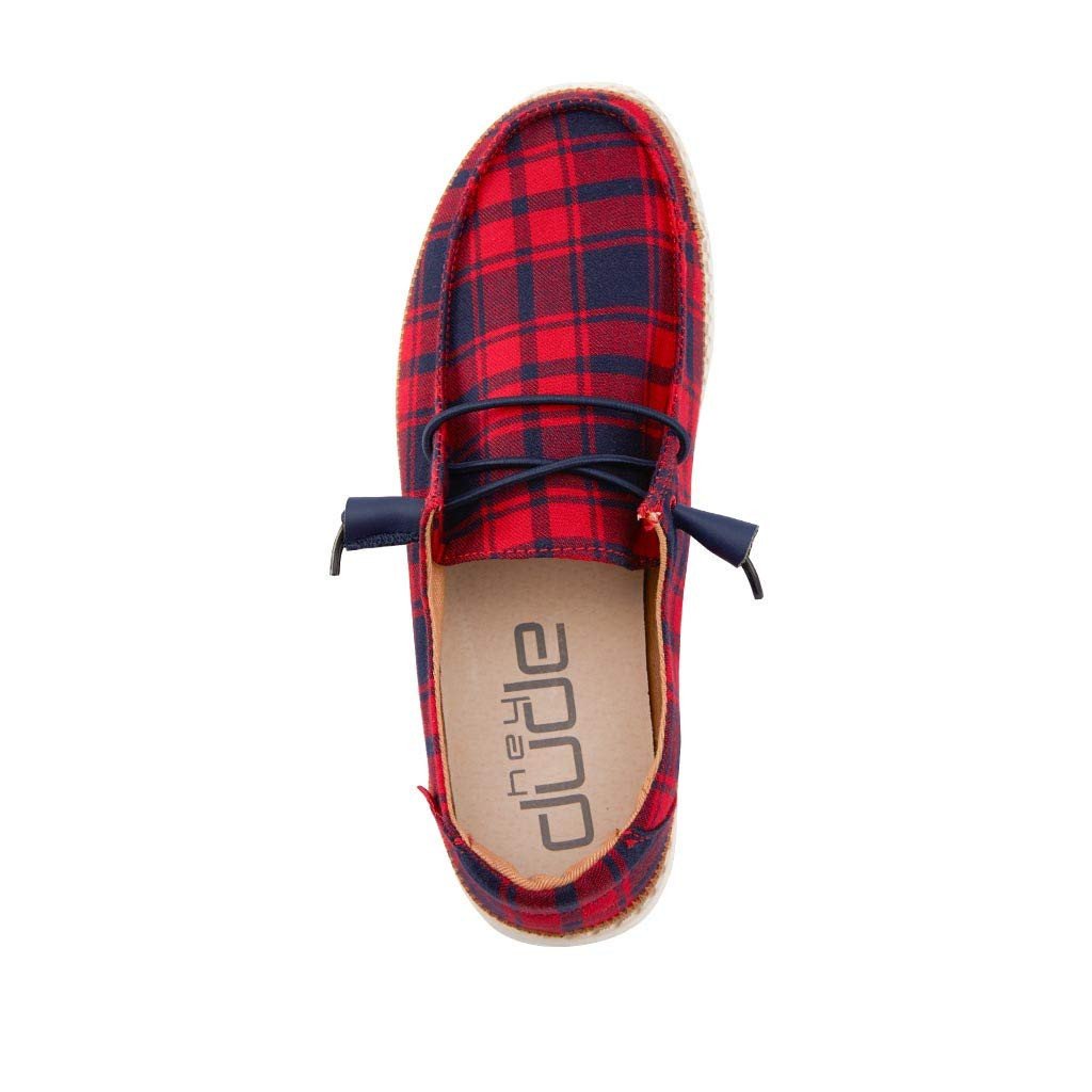 Women's Shoes Wendy Tartan Red