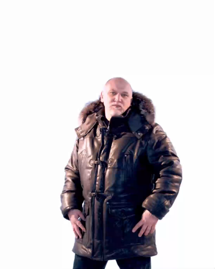 BALTO LEATHER PARKA LONG