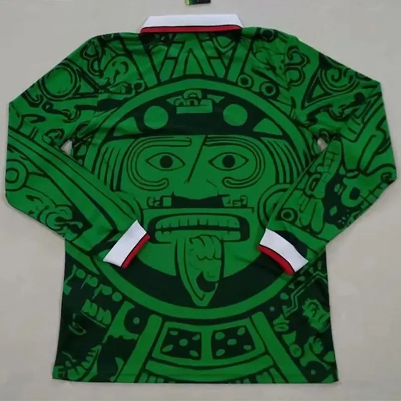 1998 Mexico Home Long Sleeve Retro Soccer Jersey