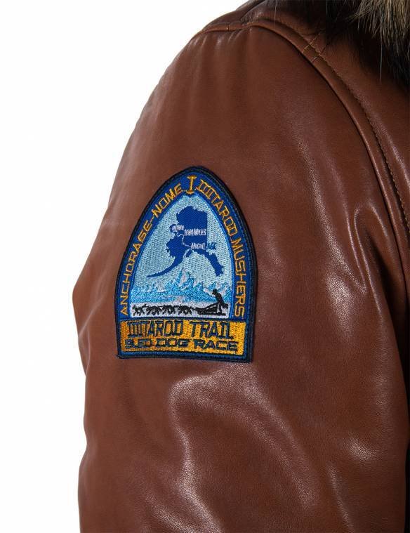 TOGO LEATHER PARKA COGNAC