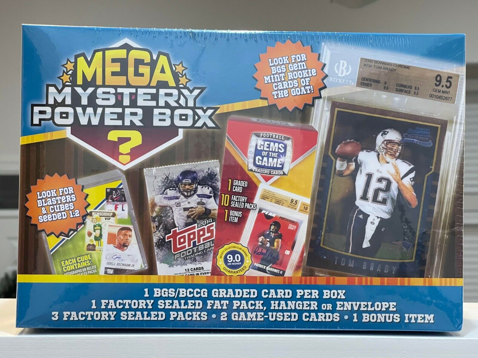 NFL Football Mega Mystery Power Box Meijer MJ Holding Exclusive Factory Sealed