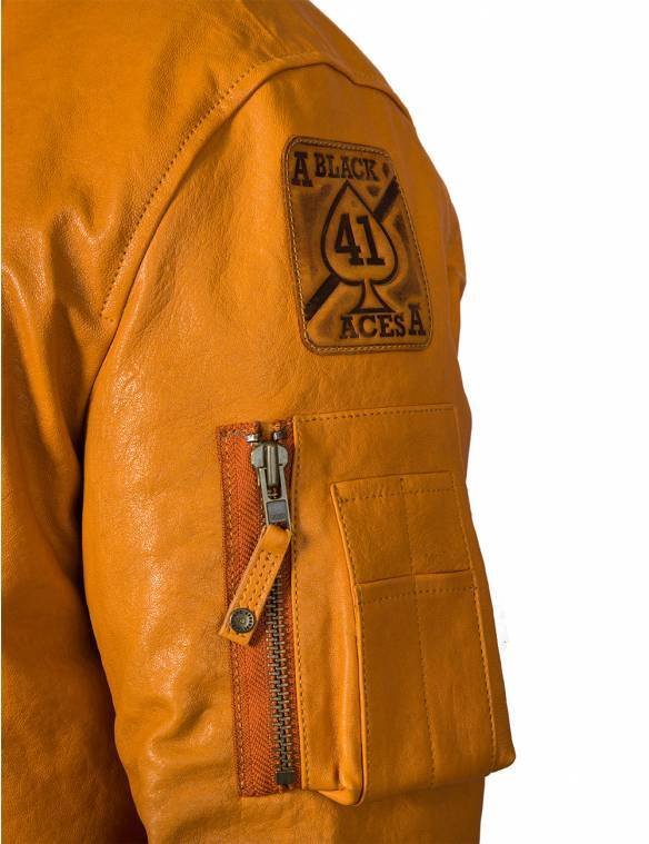 US NAVY TOM CAT BOMBER LEATHER JACKET