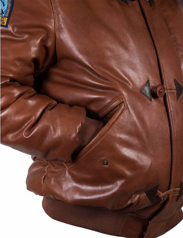 TOGO LEATHER PARKA COGNAC