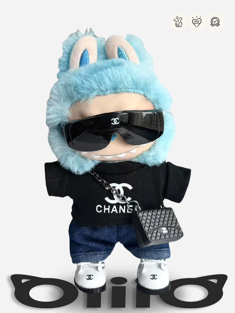 LABUBU Clothes Chanel Emblem Sweater Crossbody Outfit