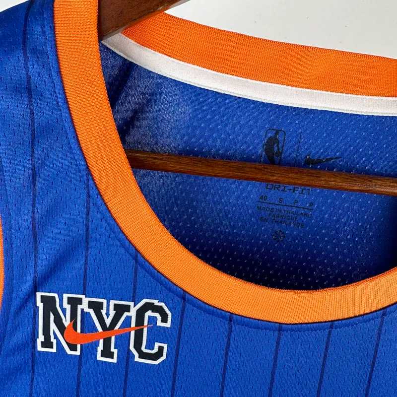 23-24 KNICKS BRUNSON #11 Blue City Edition Top Quality Hot Pressing NBA Jersey
