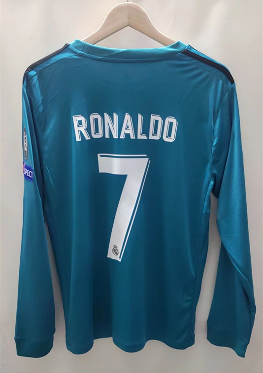 2017-2018 RMA Third Long Sleeve Retro Soccer Jersey