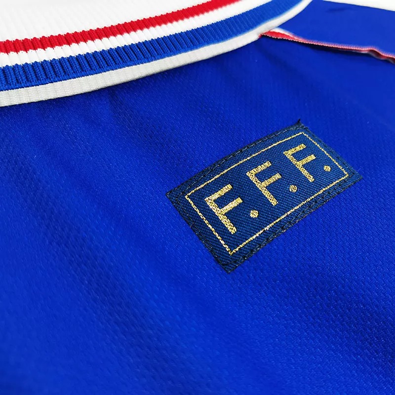 1998 France Home Blue Retro Soccer Jersey