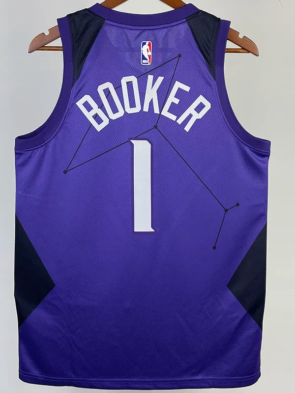 2017-18 SUNS BOOKER #1 Royal Blue City Edition Top Quality Hot Pressing NBA Jersey