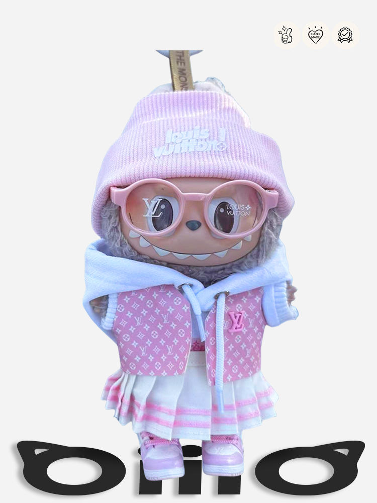 Labubu Clothes LV Girly Pink Outfit