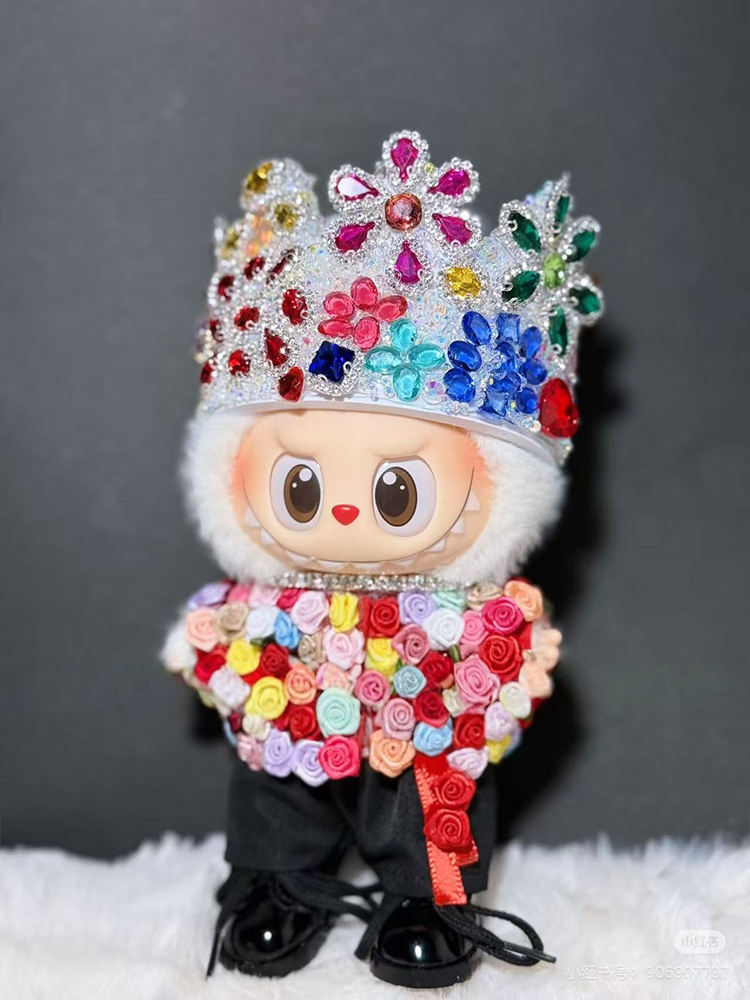 LABUBU Clothes G-Dragon Rose and Crown Outfit