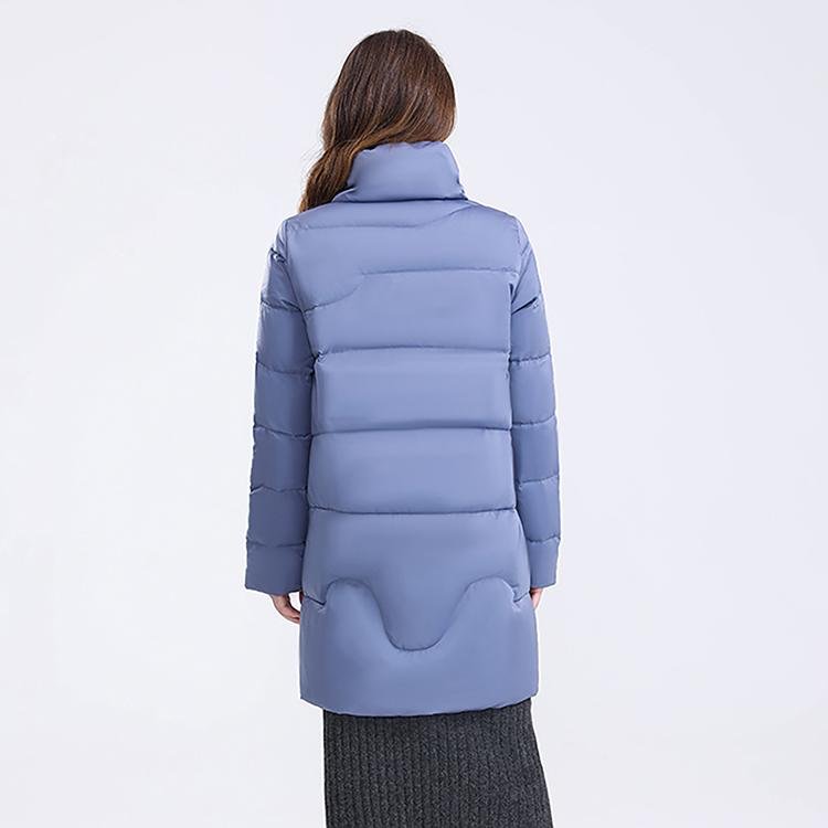 Mid Length Light Blue Women's Down Jacket