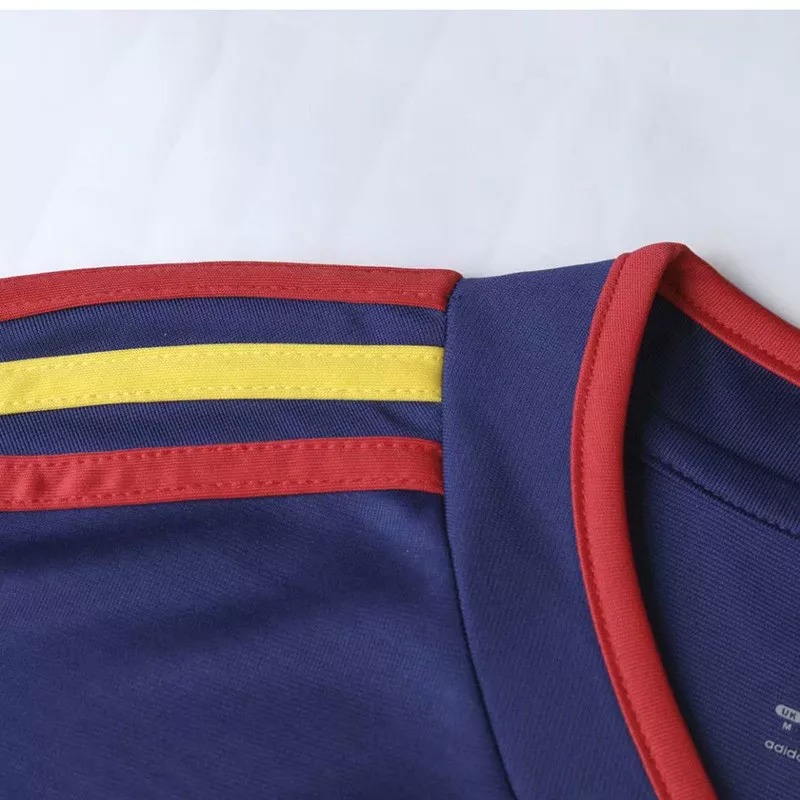 2010 Spain Away Long Sleeve Retro Soccer Jersey(带胸前决赛字)