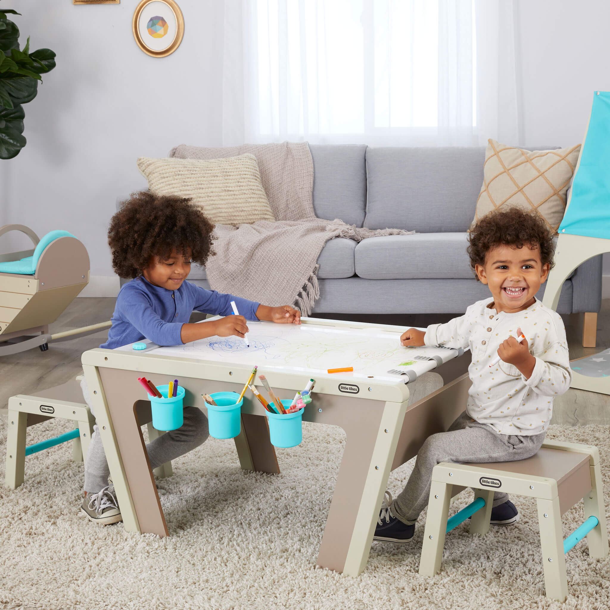 2-in-1 Easel and Art Table - leoleo123123