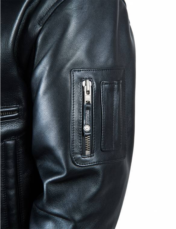 TOP GUN 2 FLIGHT LEATHER JACKET BLACK