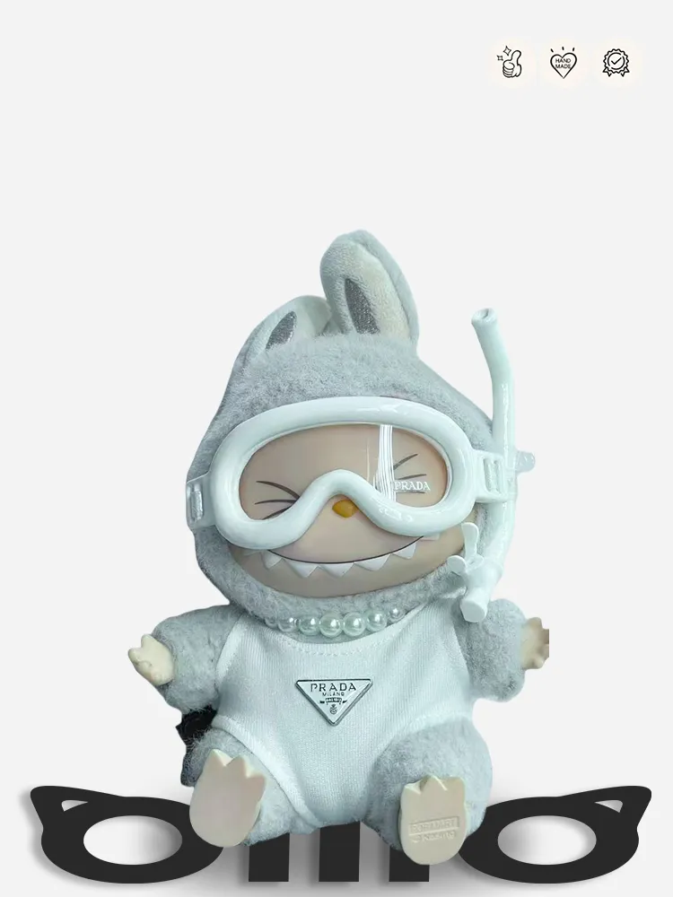 LABUBU Clothes Prada White Diving - inspired Ensemble