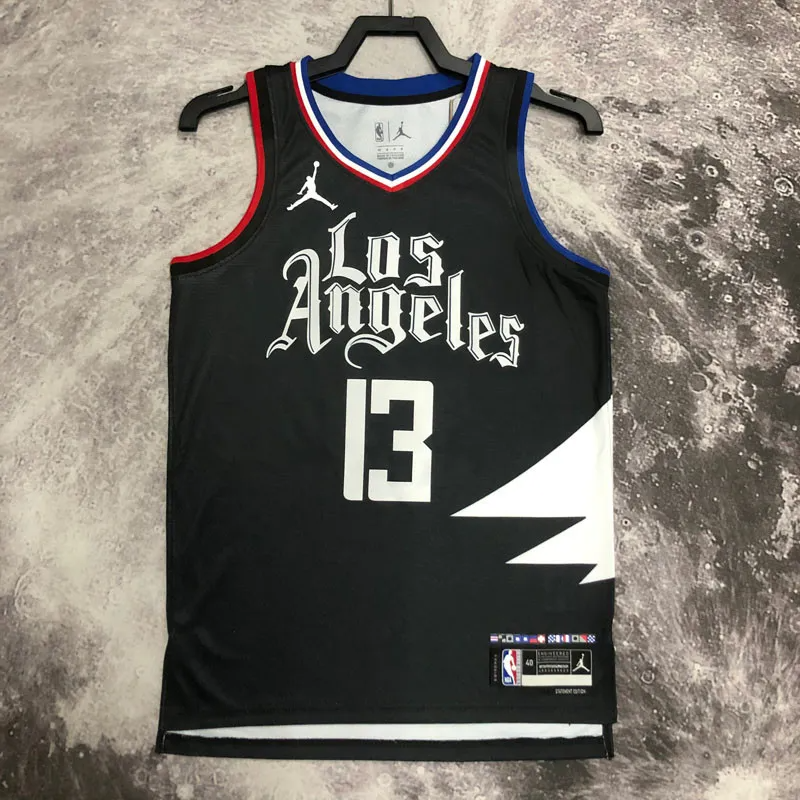 22-23 Clippers GEORGE #13 Black Top Quality Hot Pressing NBA Jersey (Trapeze Edition)