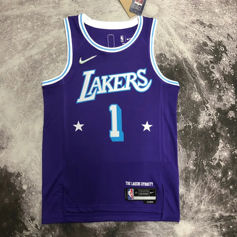 21-22 LAKERS RUSSELL #1 Purple City Edition Top Quality Hot Pressing NBA Jersey