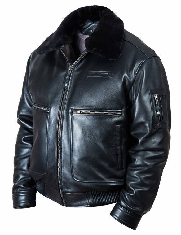 TOP GUN 2 FLIGHT LEATHER JACKET BLACK