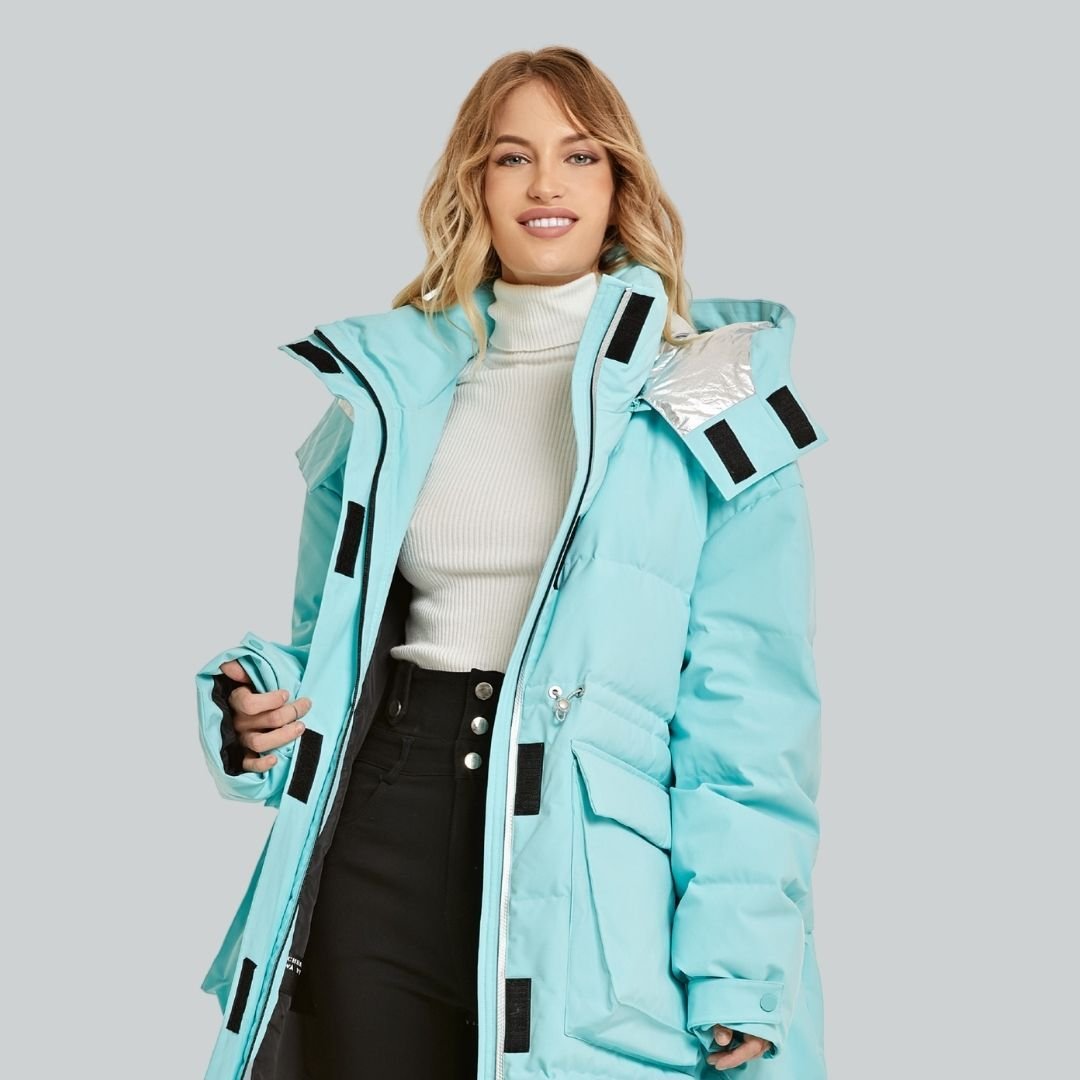 Longer Jedaite Green Thicker Down Jacket