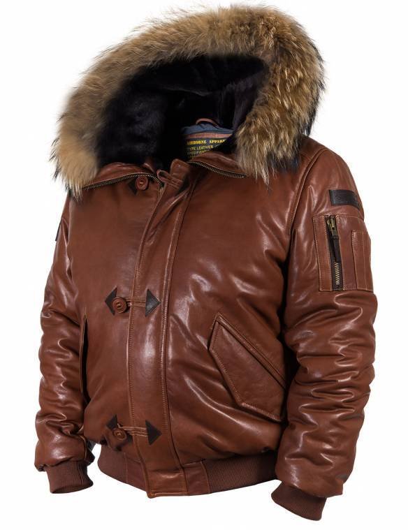 TOGO LEATHER PARKA COGNAC