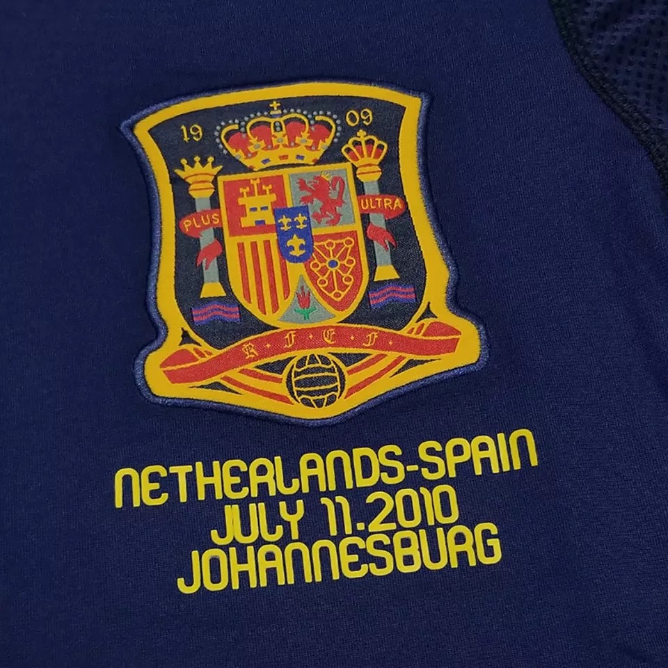 2010 Spain Away Royal Blue Retro Soccer Jersey(带胸前决赛字)