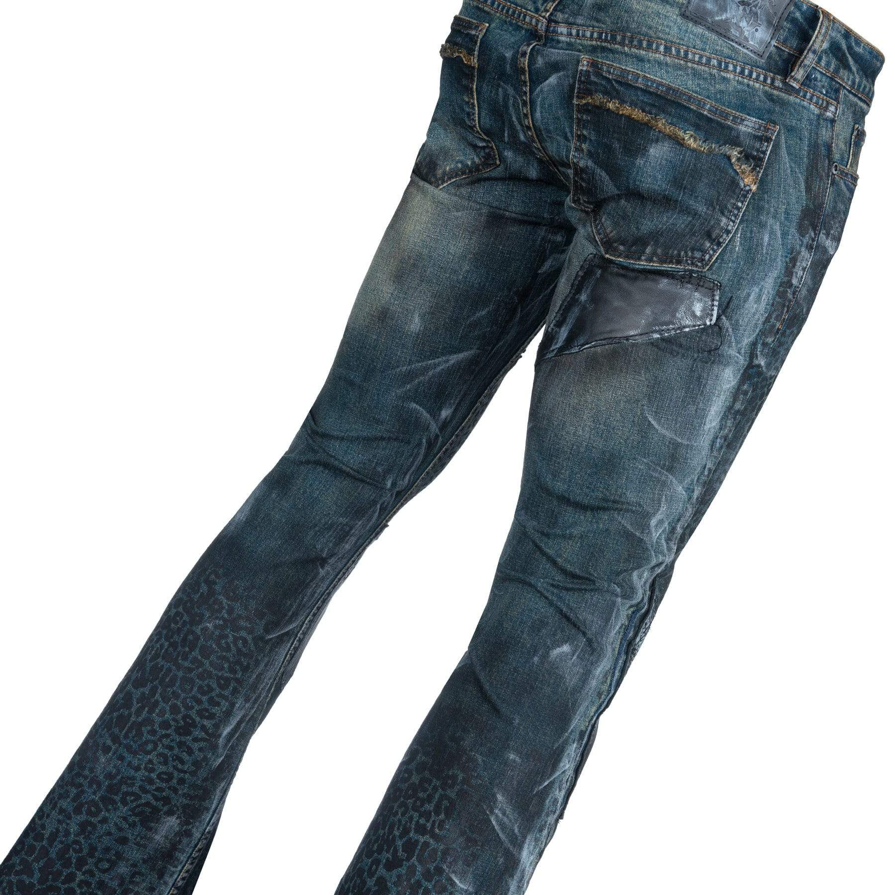 Pants - Blue Leopard