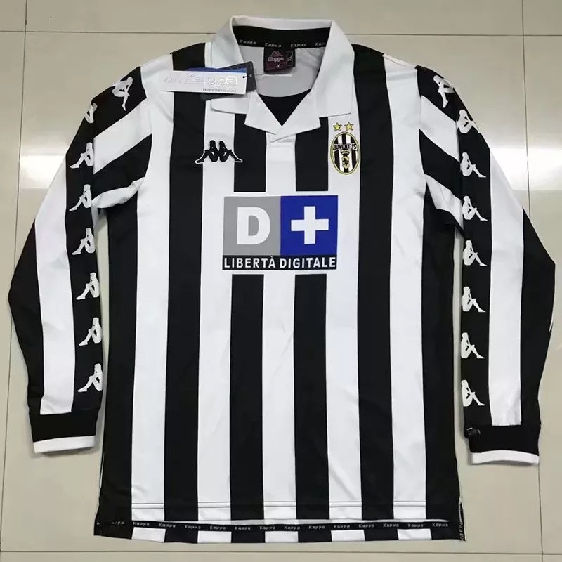 1999-2000 JUV Home Retro Long Sleeve Soccer Jersey