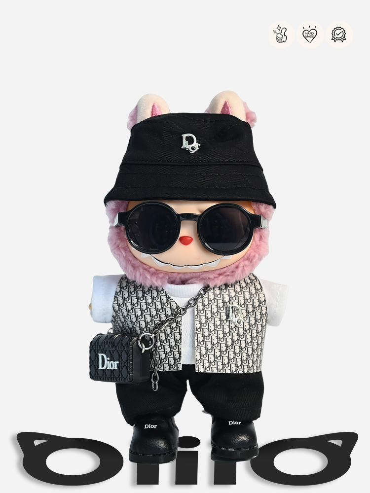 LABUBU Clothes Dior Chic Monogram Vest Ensemble