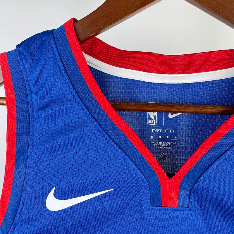 22-23 Pistons CUNNINGHAM #2 Blue Top Quality Hot Pressing NBA Jersey(V领)