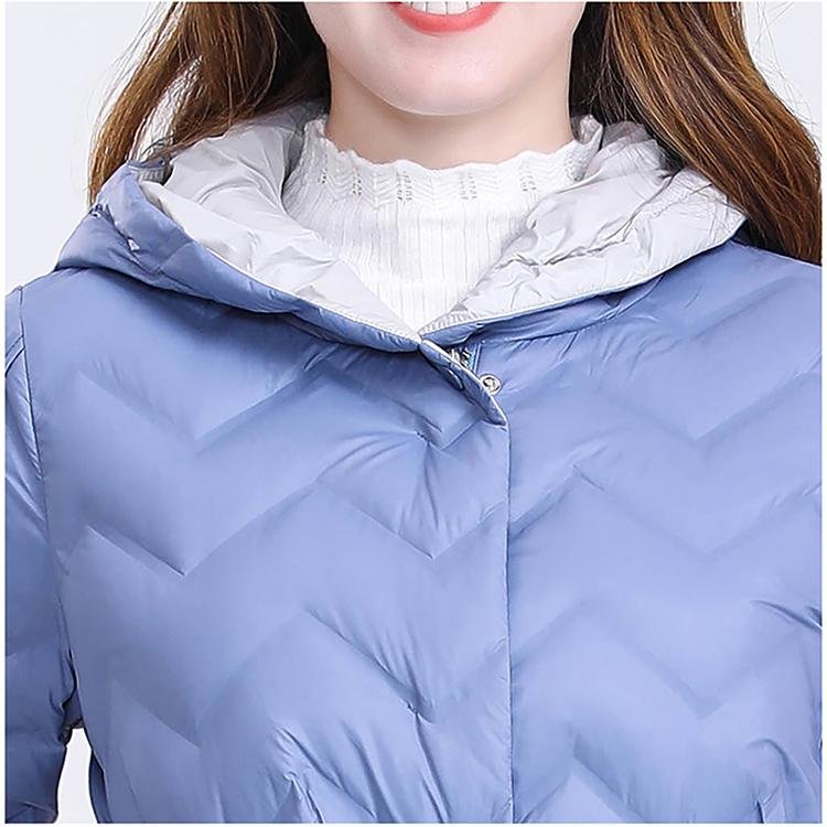 Longer Light Blue Women's Down Jacket