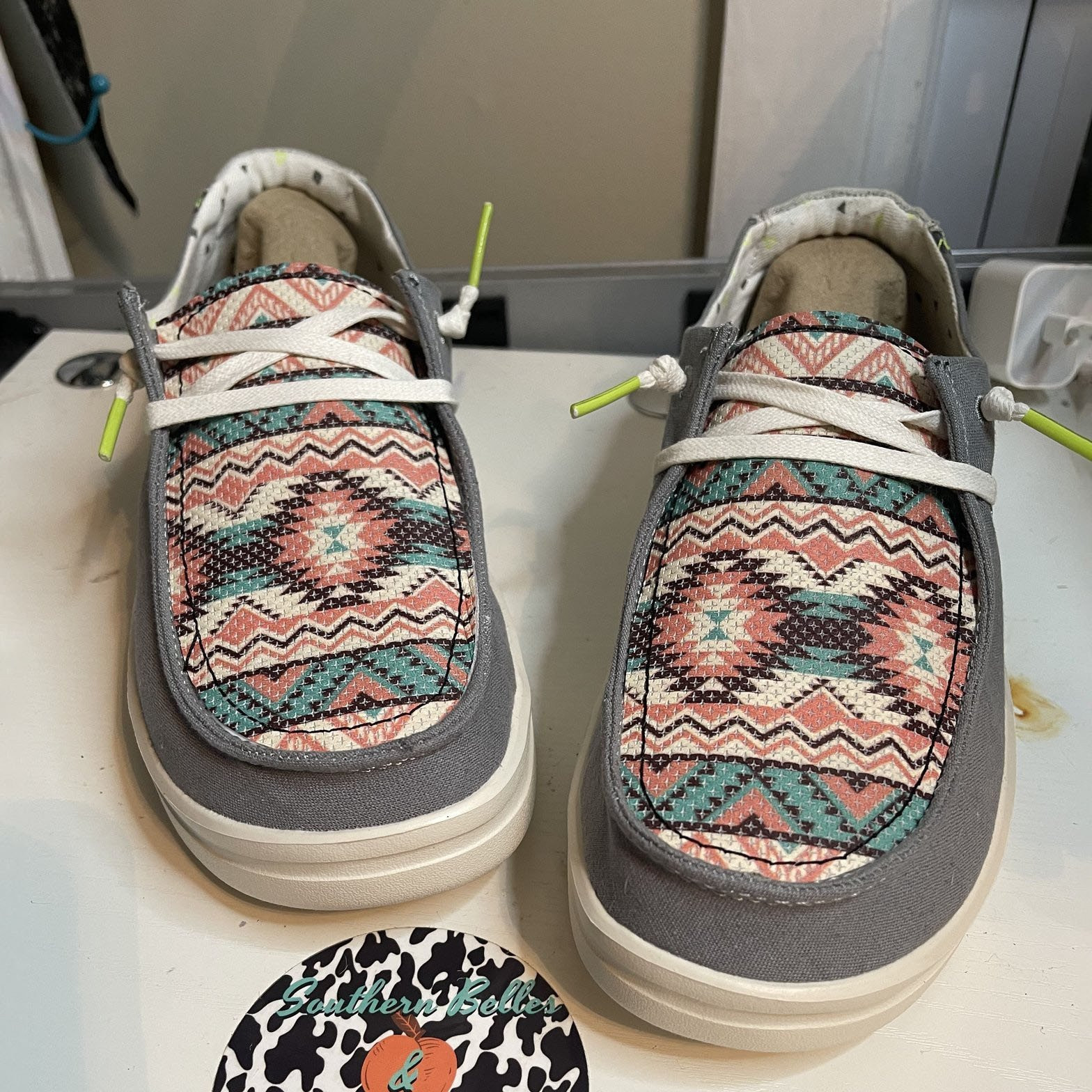 Women's Shoes Neon Aztec