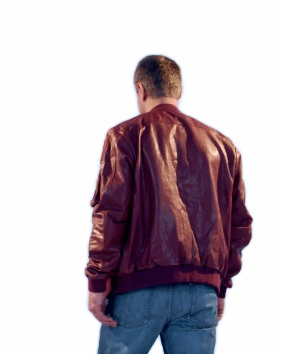 MA1 TOM CAT BOMBER LEATHER JACKET BURGUNDY