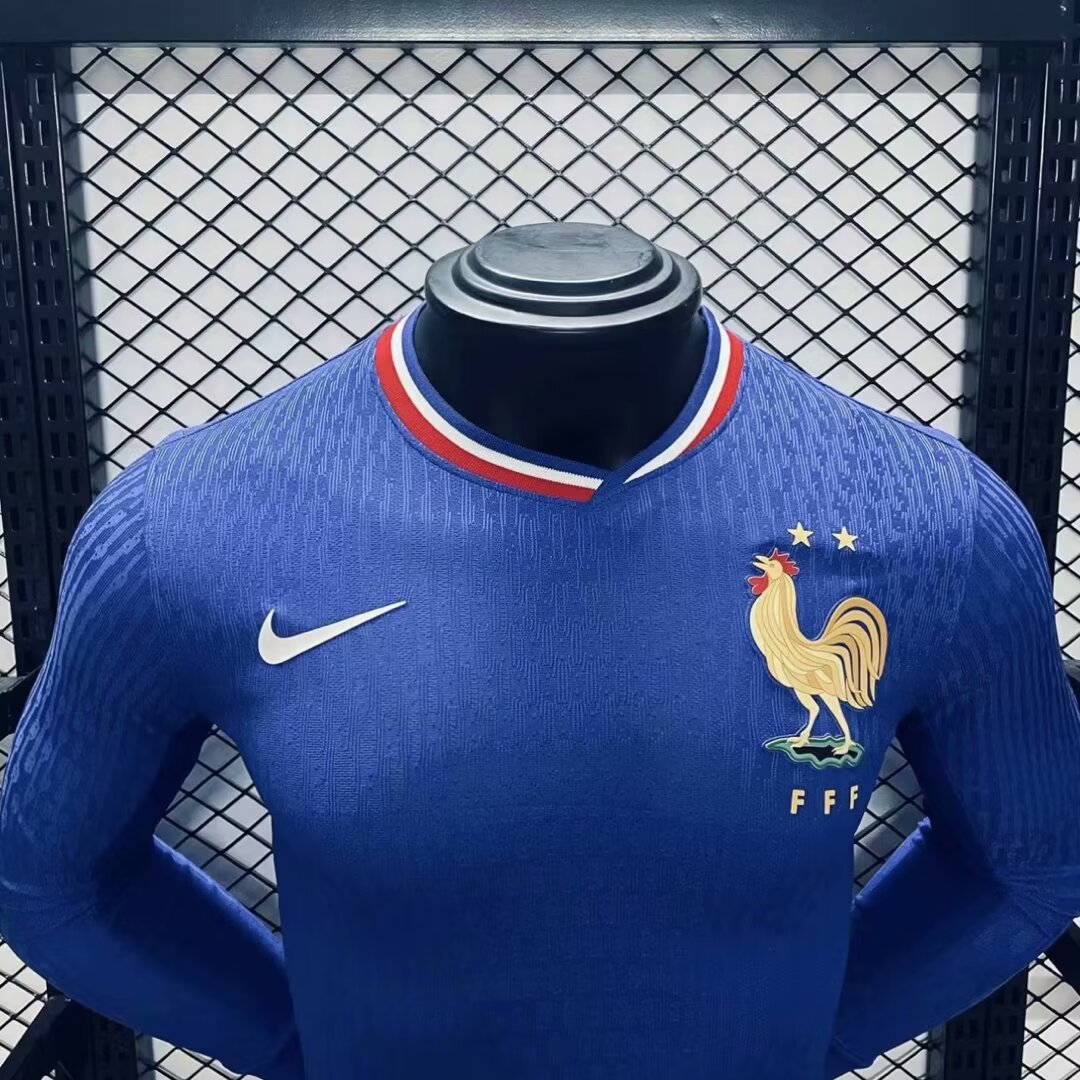2024 France European Cup Home Long sleeves Player Version Soccer Jersey