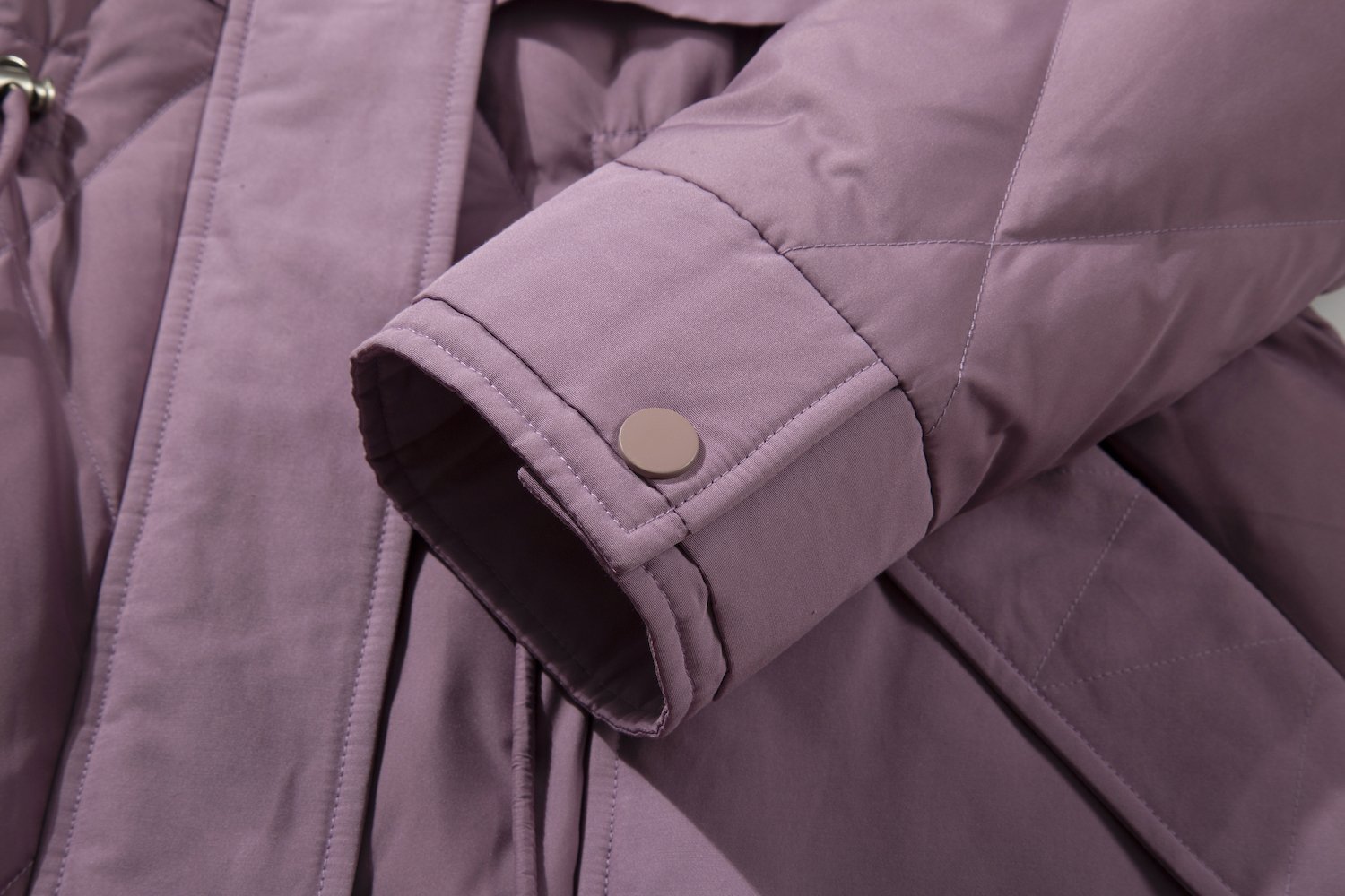 Longer Purple Women's Down Jacket
