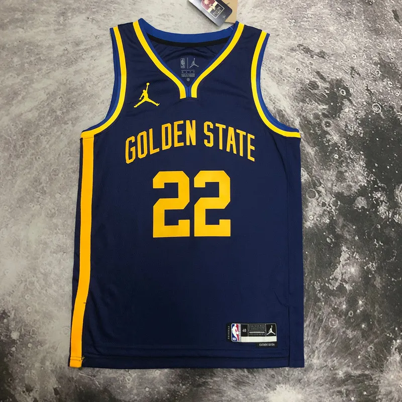 22-23 WARRIORS WIGGINS #22 Dark blue Top Quality Hot Pressing NBA Jersey (Trapeze Edition)