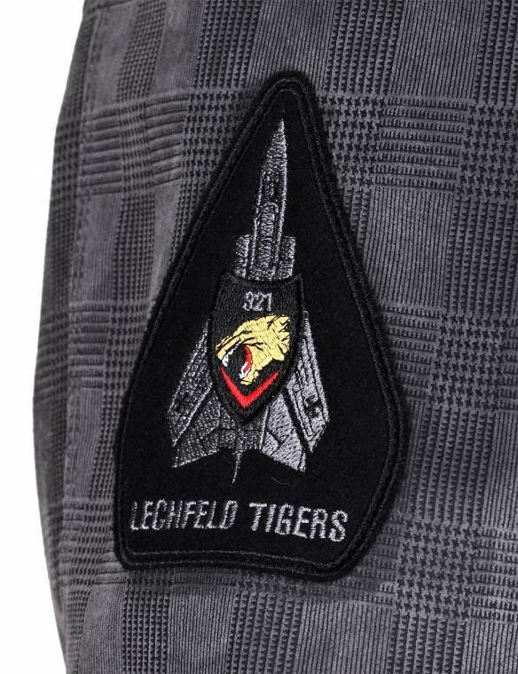 TIGERS PRINTED SUEDE BOMBER LEATHER JACKET