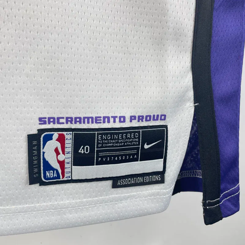 23-24 Kings MONK #0 White Top Quality Hot Pressing NBA Jersey