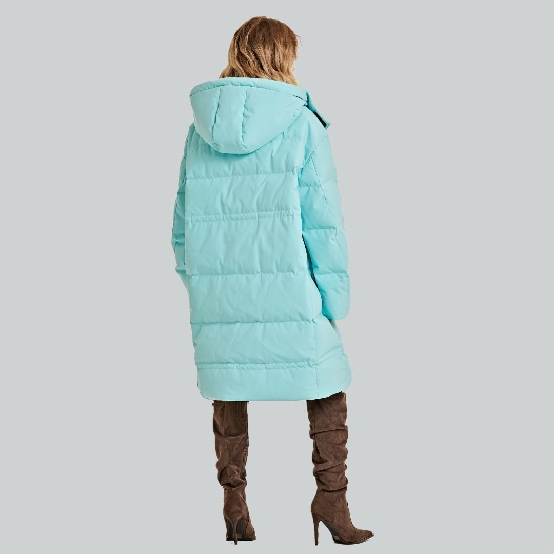 Longer Jedaite Green Thicker Down Jacket