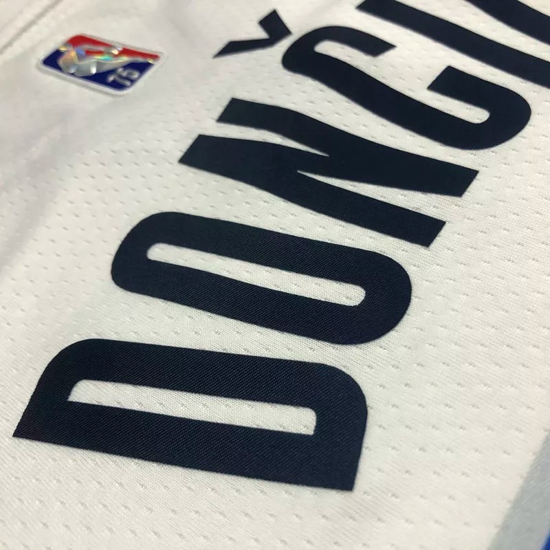 21-22 Dallas DONCIC #77 White 75th Anniversary Top Quality Hot Pressing NBA Jersey