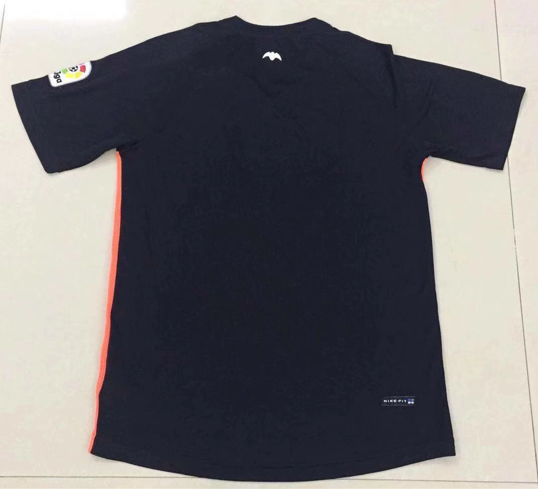 2006 Valencia Away Black Retro Soccer Jersey