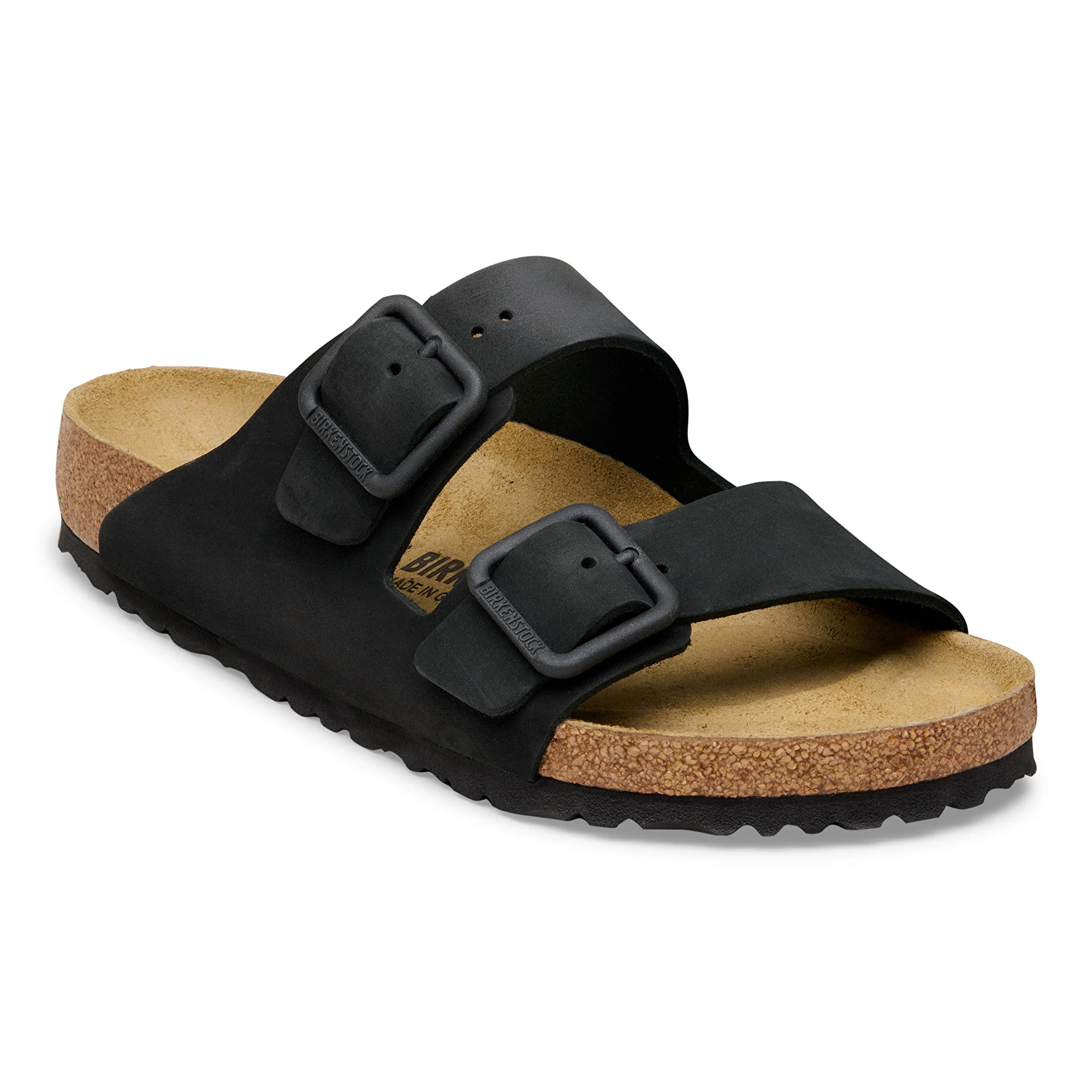 Arizona Wire Buckle Nubuk Leather Black - leoleo123123