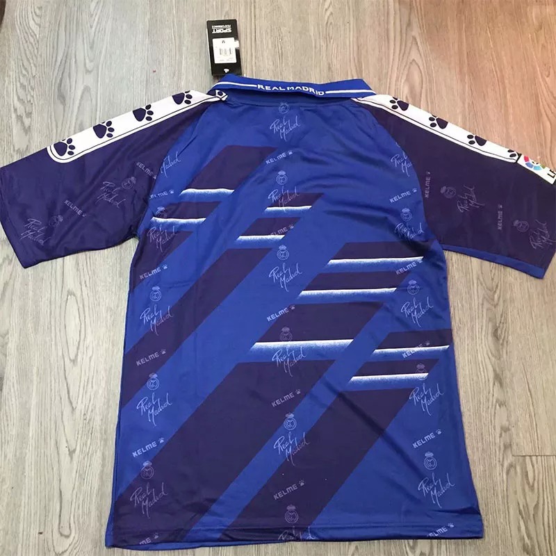 1994-1996 RMA Away Blue Retro Soccer Jersey