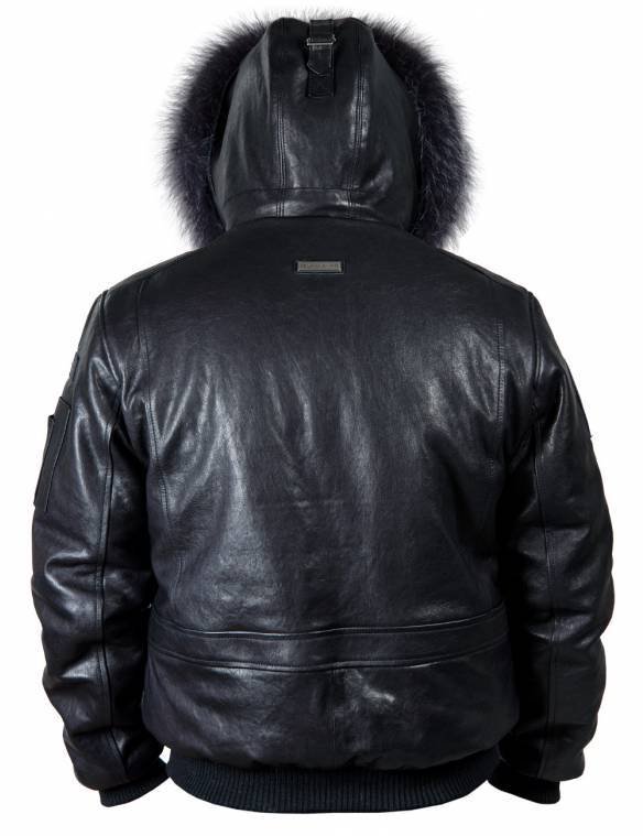 TOGO LEATHER PARKA BLACK