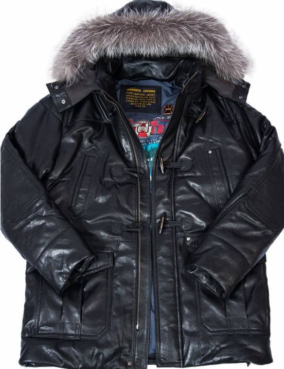 BALTO LEATHER PARKA LONG