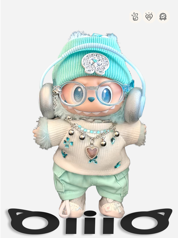 LABUBU CLOTHES Chrome Heart SKYBLUE