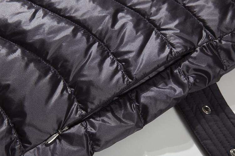Longer Dark Purple Women's Down Jacket
